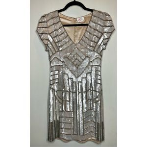 Parker Revolve Silk Sequin Serena mini cocktail Dress size xs